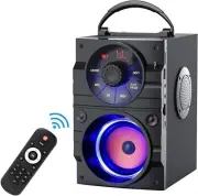 Portable Bluetooth Speakers with Subwoofer Rich Bass Wireless Stereo'Remote Cont
