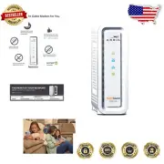 Fast DOCSIS 3.0 Cable Modem - 800 Mbps Max Internet Speed, Ideal for Streaming