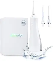 Aquapick Cordless Water Flosser Teeth Cleaner, Portable and Rechargeable Oral irrigator for Travel & Home, IPX7 Waterproof, 3-Mode Water Flossing, 200ml Water Tank with 2 Jet Tips (AQ-230)