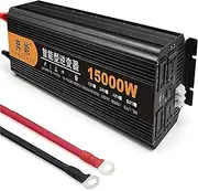 12000W 15000W Inverter Pure Sine Wave Voltage Converter Power Inverter Transformer 12V 24V AC 220V 230V 240V Converter with 2 AC Socket and LED Display for Car Caravan Camping Boat /4314