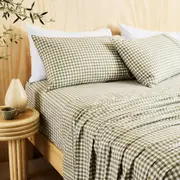 MyHouse Macy Sheet Set - Moss Gingham - King