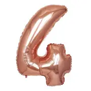 40" Rose Gold Number 4 Mylar Foil Balloon Birthday Party Wedding Decorations