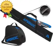 Padded Two-Piece Ski and Boot Bag Combo Water-Resistant Ski Boot Travel Bag
