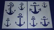 2 Piece Set -Mylar 14 Mil Anchor Stencils Painting/Crafts/Stencil/Template
