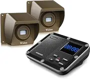 Wireless Driveway Alarm 1800 Feet Long Range Motion Sensor Alert System Driveway Detector for Home with 1800mAh Rechargeable Battery (1&2-Brown)