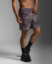 Aero 7 Inch Shorts, 2XU, XS, Marble Acid/Black Reflective, Male