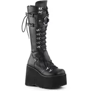 Pleaser Demonia 4"Pf Knee High Boots W/ Shield Adult Women Shoes Kera200/Bvl