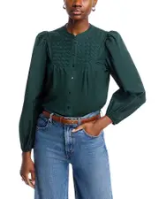 Cupio Lattice Bib Blouse