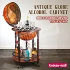 Wine Rack Cabinet Stand Antique Globe Bar Storage Trolley Alcohol Liquor Drinks