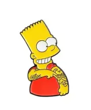 The Simpsons enamel pin - Bart Simpson with Tattoos" Free AU Post Au Stock