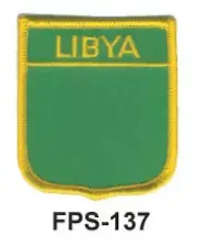 2-1/2'' X 2-3/4 LIBYA Flag Embroidered Shield Patch