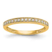 14k Yellow Gold 1/6 Ct. Lab Grown Diamond VS/SI+ G+ Wedding Band Ring