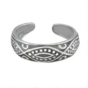 DIAMOND PAISLEY Toe Ring in SOLID Sterling Silver - NEW!