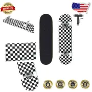 Beginner's Choice: 31x8 Inch Maple Skateboard with Double Kick and Smooth Ride