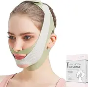 MASIKA Chin Strap for Sleeping，V-Line Mask,，V-Line Lifting Chinstrap，Jaw Exerciser, Reusable Face Strap.Jaw Strap,Jawline Shaper,Reusable chin strap Green,M