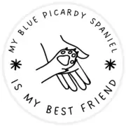 My Blue Picardy Spaniel is My Best Friend - 25 Pack Circle Stickers 3 Inch - Dog