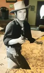"Bronco Lane" Ty Hardin Western Tabletop Display Standee 10" Tall