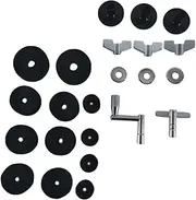 UPKOCH 1 Set Drum Kit Accessories Drum Kit Felt Pad Drum Felt Pad Drum Felt Washer Pad Drum Silencers Dampening Pads Drum Mute Soft Drum Dampeners Accordion Handle Felt Pads Plastic Black