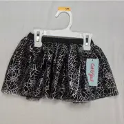 NWT Halloween spiderweb tulle skirt 12M