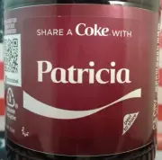 Share A Coke With Patricia 2018 Personalized Cherry Coca Cola Bottle