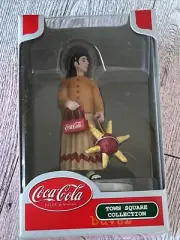 NOS Coca-Cola Town Square Collection Woman Coke Bottles Red Yellow Star Ornament