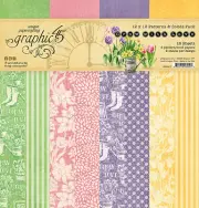 Graphic45 GROW WITH LOVE 12x12 PATTERNS & SOLIDS PACK scrapbooking 16 SHEETS