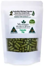 MORINGA 70g CAPSULES AUSTRALIAN Grown and Made, Product of Australia Certified