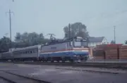 Amtrak 920 train Leaman Place Pennsylvania Train Railroad Old Photo 1