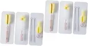 FOMIYES 2 Sets Bottle Cleaning Brush Foaming Scrubber Clear Brush Bottle Cleaner Washer Reusable Straws Drink Stirrers Brush Long Handle Bottles Barrel Espresso Machine Opener Pink Foam