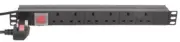 LMS DATA - 1U 6 Way Switched 13A Mains Sockets Horizontal PDU