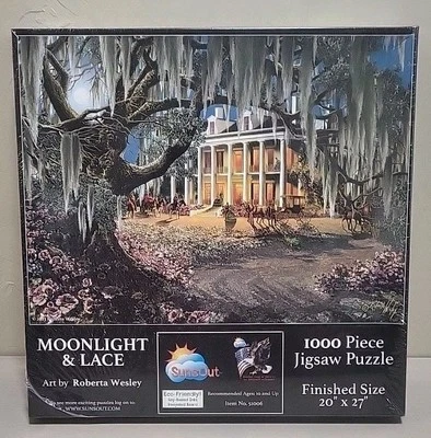 Sunsout Moonlight & Lace Rebecca Wesley Art 1000 Pc. Jigsaw Puzzle NEW - SF3-5