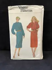 Vogue Patterns 7477 Size 14 Dress And Belt Sewing Pattern