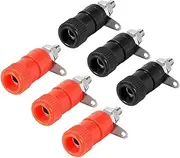 XYWHPGV 3 Pairs Binding Post Terminal, M4 Thread Power Amplifier Speaker Connector, Banana Plug Jack Socket 1.26-inch Length(c5101 adb59 43503 81749 1a0e7 328d7