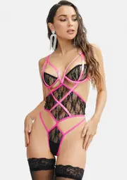 [Roma] Werk For It Cut Out Lace Teddy