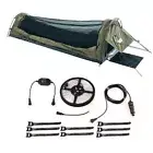 Adventure Kings Single Swag Kwiky Canvas + Illuminator 4m MAX LED Strip Light