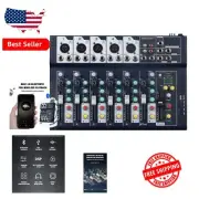 Professional Audio Mixer with Bluetooth and 7-Channel USB Interface for Events