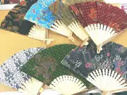 2 Pieces Large Bamboo Silk Fan Hand Folding Fans Gifts 28cm Long Bamboo Fan BFA01