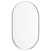 NEW Quorum International Silver Modern Oval Bathroom Wall Mirror 20x32