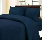 1200 Thread Count 100% Egyptian Cotton 1200 TC Bed Sheet Set KING Navy Solid