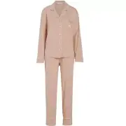 Peter Alexander Womens Pyjama Set Bamboo Jersey Long Sleeve Top, Pant Carmel New