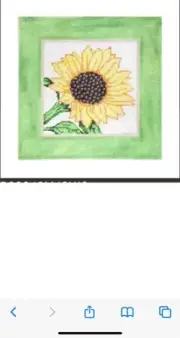 SUNFLOWER HANDPAINTED NEEDLEPOINT CANVAS by CBK