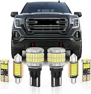 BMT xms LED Interior Light Kit Replacement for GMC Sierra Chevy Silverado 2014-2020, 6000K Cool White Car Light Interior, 13 Pieces