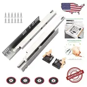 Heavy-Duty 16-Inch Ball Bearing Drawer Slides - Soft-Close & Adjustable Locks