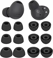6 Pairs Galaxy Buds 2 Pro Ear Tips Buds Eartips, S/M/L Replacement Soft Silicone Rubber Flexible Gel Earbuds Earplug Fit in Case Compatible with Samsung Galaxy Buds 2 Pro 2022 Release - Graphite