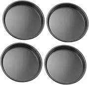 4pcs Nonstick Pizza Crisper Trays Carbon Steel Baking Pan for Home Restaurant for Pizza Cookies Bread Easy to Clean Maintain Oven Safe