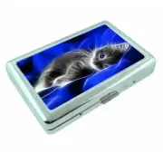Kitten Em1 Silver Metal Cigarette Case RFID Protection Wallet