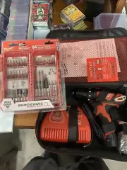 Milwaukee 3/8" Hammer Drill/Driver Model 2408-20 w/ Everything In Picture