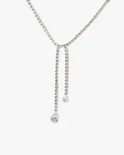 Crystal Fine Lariat Necklace