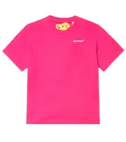 [Off-White Kids] Off-White Kids Logo cotton T-shirt Y 10 pink