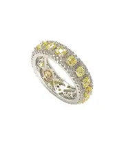 Suzy Levian Silver CZ Modern Eternity Ring